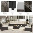 thumbnail image 3 of LAUSAINT HOME 7 Pieces Patio Conversation Set, Outdoor Sectionals with 6 Chairs and 1 Coffee Table, Beige Cushions, 3 of 7