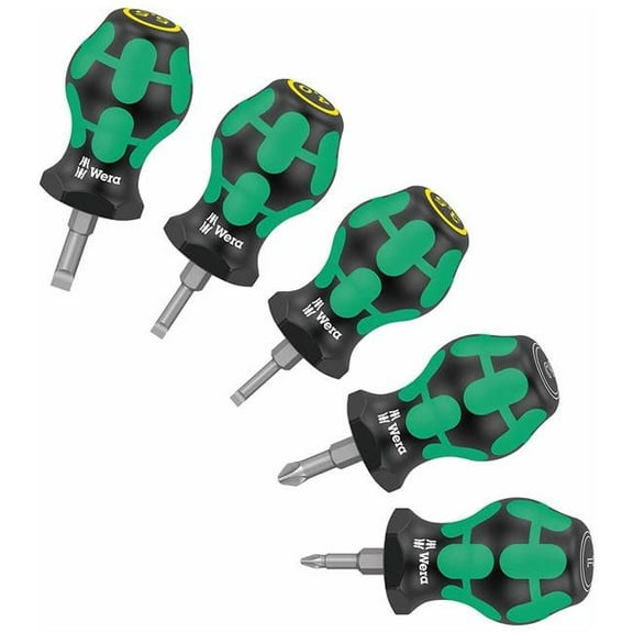Wera Stubby Stubby Screwdriver Set, 5 Piece