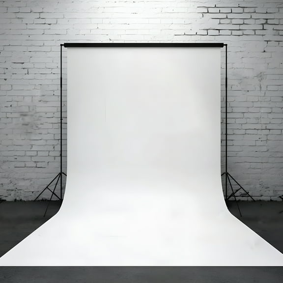AUQ White Backdrop Background for Photography, White Photo Backdrop Curtain Drapes, White Screen Backdrops for Party Portrait Photoshoots Booth Video Studio, 3x5Ft