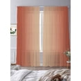 thumbnail image 3 of Red Orange Ombre Sheer Curtains 96 Inch Length 2 Panels Set for Living Room/Bedroom, Modern Gradient Abstract Art Semi Curtain Sheers Drapes Rod Pocket Curtains Window Treatment Set 52''x96''x2, 3 of 7