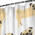 thumbnail image 3 of Cute Cartoon Pug Shower Curtain 72"x84" ,Bathroom Decorative Shower Curtains Set with 12 Hooks,Modern Waterproof Washable Shower Curtain, 3 of 6