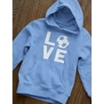 thumbnail image 4 of Tstars Womens Soccer Shirts Sport I Love Soccer Sweatshirt Soccer Fans Cool Gift Idea for Mom Birthday Gift Women Hoodie, 4 of 5