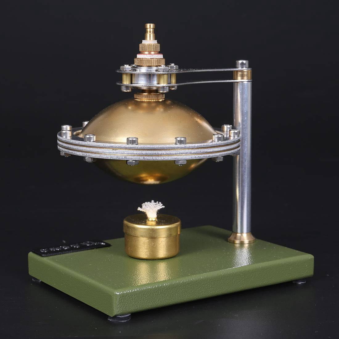DIY UFO Stirling Engine Model Kit, Heat Powered Spin Suspension Hot Air Engine with Alcohol Lamp, All-Metal Mechanical Assembly Engine for Desktop Demonstration & Adult Engineering Display