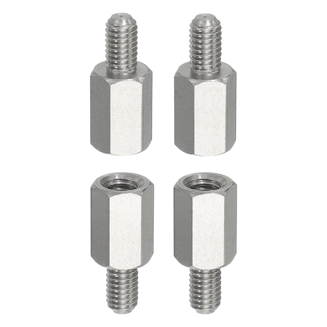 4 piezas M6x10mm macho a 1/4-20x15mm hembra tornillos espaciadores