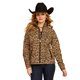 thumbnail image 1 of ARIAT New Team Softshell - Chaqueta con estampado de leopardo lila para mujer, talla pequeña, 1 of 1