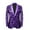 001 Purple, variant on Men's Sequin Performance Ceremonial Dress Party Suit One Button Shawl Lapel Suit Jacket for Party Wedding Banquet Prom
