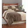 Hometrends Microsuede King Colorblock Comforter Set, 4 Piece