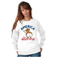 thumbnail image 4 of First on the Moon USA Flag Astronaut Unisex Plus Fleece Graphic Sweatshirt Brisco Brands 2X, 4 of 6