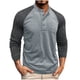 thumbnail image 1 of Blusas y camisas de manga larga con cuello redondo para hombre, suéter deportivo informal con botones y cuello redondo, blusas de manga larga con cuello redondo, blusa de poliéster para hombre, 1 of 6