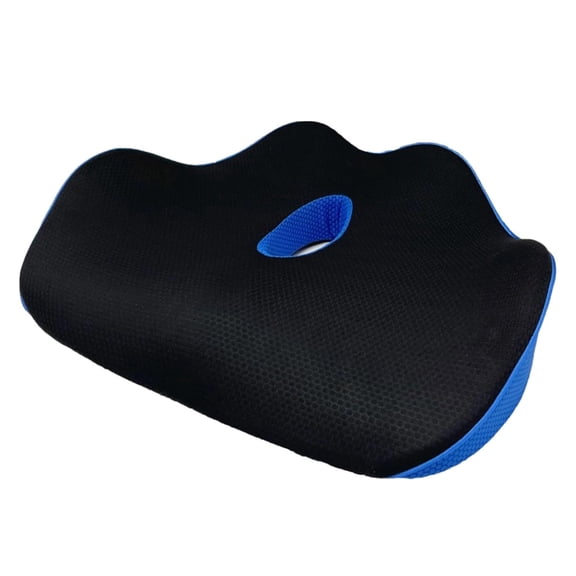 Memory Foam Seat Cushion for Office Chair, Ergonomic Flower Petal Cushion Pad for Sciatica Tailbone Back Pain Relief, Non Slip Car Seat Cushion with Washable Cover, Black 18x14.6x3.5in