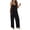 A270 Black, variant on Sleeveless Jumpsuit for Women Wide Leg Spaghetti Strap Romper Lightweight Oversized Overalls Pockets Side Split Summer Vacation Lounge Wear