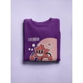 thumbnail image 3 of Cheerful Devil Techno Style Sweatshirt Women -Image by Shutterstock, Female 3X-Large, 3 of 4