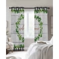 thumbnail image 4 of Spring Eucalyptus Leaves Kitchen Curtains Farmhouse Botanical Gray Wood Cafe Short Curtains for Bathroom Blackout Window Curtain Small Window Treatment Drapes for Bedroom Living Room 42"x45"x2, 4 of 9