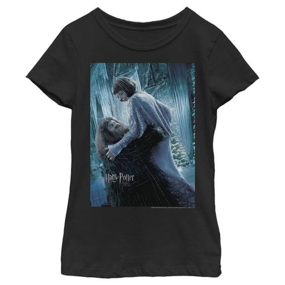 Girl's Harry Potter Hagrid And Madame Maxim Character Poster  Graphic Tee Black Medium