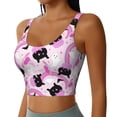 thumbnail image 2 of Daiia Pink Girl Halloween Printed Women's Sports Bra, Breathable Activewear Bra with U-Back Design and Removable Pads, Comfortable and Supportive for Yoga, Workout-XX-Large, 2 of 8