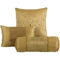 thumbnail image 3 of Chezmoi Collection Royal Luxury Jacquard Floral Comforter Set, King, Gold, 7-Piece, 3 of 6