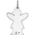 thumbnail image 5 of 14K White Gold Kid Charm (25 X 15) Made In United States xk1151w, 5 of 6