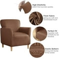thumbnail image 2 of TOPCHANCES 1-Piece Stretch Sofa Cover Single Armchair Slipcover Couch Protector,Coffee, 2 of 5