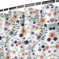 thumbnail image 3 of Boho Floral Shower Curtain 72x72 Inches - Tropical Leaves, Vintage Botanical Print, Waterproof Fabric for Chic Bathroom Decor, Modern Farmhouse & Bohemian Style, 3 of 5