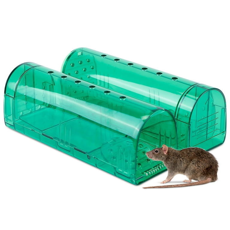 Motel Mouse Humane Mouse Traps No Kill Live Catch and Release 2 Pack - Reusable, Easy to Use & Clean, No Touch Release, Sensitive Includes Cleaning
