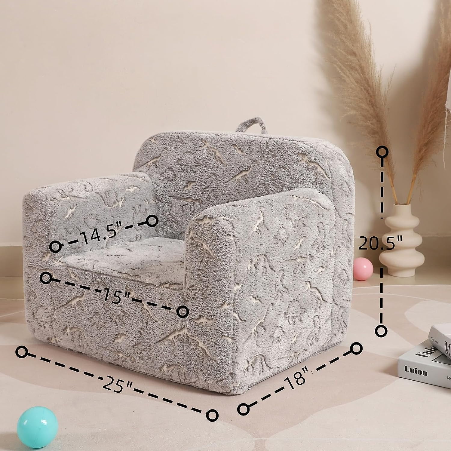 YIGOU Kids SnugglySoft Chair, Glow in The Dark Cuddly Toddler Foam Chair for Boys and Girls