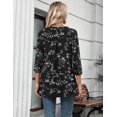 thumbnail image 3 of Zeagoo Quarter Sleeve Tops for Women Tunic Blouses V Neck Tee Shirts Tunics Blouses for Women, 3 of 5