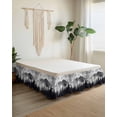 thumbnail image 2 of Snow Mountain Bed Skirt King Size 18" Drop Nature Scenery Black Forest Minimalist Ruffled Wrap Around Bed Skirts Adjustable Elastic Bedskirt Dust Ruffle for King Size Bed, 2 of 7