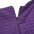 thumbnail image 6 of Alvivi Kids Girls A-Line Chiffon One Shoulder Flower Girl Dress Junior Bridesmaid Wedding Party Pageant Prom Dresses Purple 4, 6 of 7