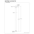 thumbnail image 2 of Kingston Brass K217A7 Trimscape 17-Inch Rain Drop Ceiling Mount Shower Arm with Round Flange in Brushed Brass, 2 of 4
