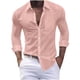 thumbnail image 2 of Blusa y camisa de manga larga con cuello vuelto para hombre, cárdigan de manga larga con solapa y botones, bolsillo, blusa de moda, camisa para hombre, parte superior de poliéster, 2 of 3