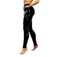 thumbnail image 4 of Seyurigaoka Women's Faux Leather Leggings Pants, Sexy High Waist Slim Fit Tights Trouser(S M L XL), 4 of 5