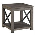 thumbnail image 1 of Steve Silver Dexter Distressed Driftwood Square Wood End Table, 1 of 3