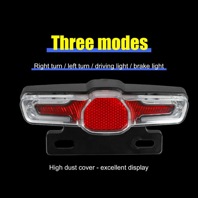 Bicicleta Lámpara de señal de giro de bicicleta eléctrica de 36-60V, luces traseras LED impermeables para bicicleta eléctrica