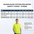 thumbnail image 5 of Gildan High Visibility Unisex Safety T-Shirt 100% Cotton Hi Vis Construction Work Shirts (Safety Orange 4 Pack, L), 5 of 9