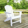 thumbnail image 3 of DecMode Indoor Outdoor Resin Adirondack Chair - White, 3 of 23