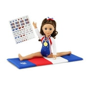 Emily Rose 14 Inch Doll Clothes 5 Piece Team USA Gymnastics Set, Including Realistic Gold Medal and Reusable Face Stickers!