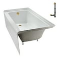 thumbnail image 5 of Streamline NAL-5440-BGL 66 in. x 32 in. Acrylic Left-Hand Drain Alcove Bathtub in Glossy White With External Drain in Brushed Gold, 5 of 10