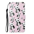 thumbnail image 3 of Allytech Galaxy S21+ Plus Case, Embossed Colorful Pattern Folio Flip PU Leather Stand Impact Resistant Drop Protection Shockproof Cards Slots Wallet Case Cover for Samsung Galaxy S21 Plus, Pandas, 3 of 7