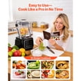 thumbnail image 5 of KFFKFF 68 oz Countertop Blender with Shield, 2200W 26000RPM Kitchen Food Processor, Self-Cleaning, Adjustable Speed, 6 Preset Options for Smoothies, Ice Crushing, Puree, Black, 5 of 9