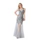 thumbnail image 2 of Vestido de noche largo maxi con lentejuelas de los años 20, vestidos de novia semiformales para mujer, sin mangas, espalda en V, vestido de fiesta formal con lentejuelas y cuentas, 2 of 5