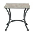 thumbnail image 6 of Linon Gina 3 Piece Occasional Table Set Faux Concrete Top in Charcoal Steel, 6 of 11