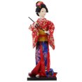 thumbnail image 2 of 1 pieza de muñeca geisha de estilo japonés, decoración de muñeca tipo kimono para escritorio, 2 of 7