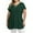 Green, variant on Mengpipi Womens Plus Size Tops Criss Cross V Neck Short Sleeve Summer Casual Blouses, Light Gray-1X
