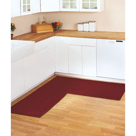 68" x 68" Berber Corner Runners - Burgundy