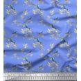 thumbnail image 1 of Soimoi Cotton Poplin Fabric Branch,Leaves & American Goldfinch Bird Printed Craft Fabric by The Yard 42 Inch Wide, 1 of 1