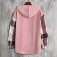 thumbnail image 3 of YATELLE Manfinity Homme Men Plaid Print Drawstring Hooded Shacket Without Tee, 3 of 5