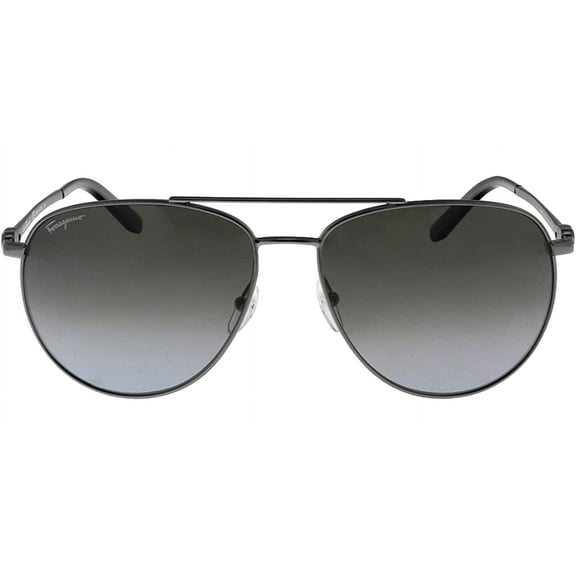 Salvatore Ferragamo Dark Grey Gradient Unisex Pilot Sunglasses SF157S 069 60