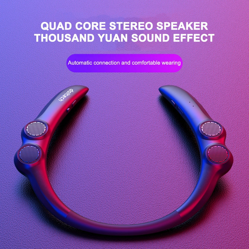 FunnyBeans Wearable Bluetooth-compatible Speaker Hang Neck Wireless Stereo Bass Portable