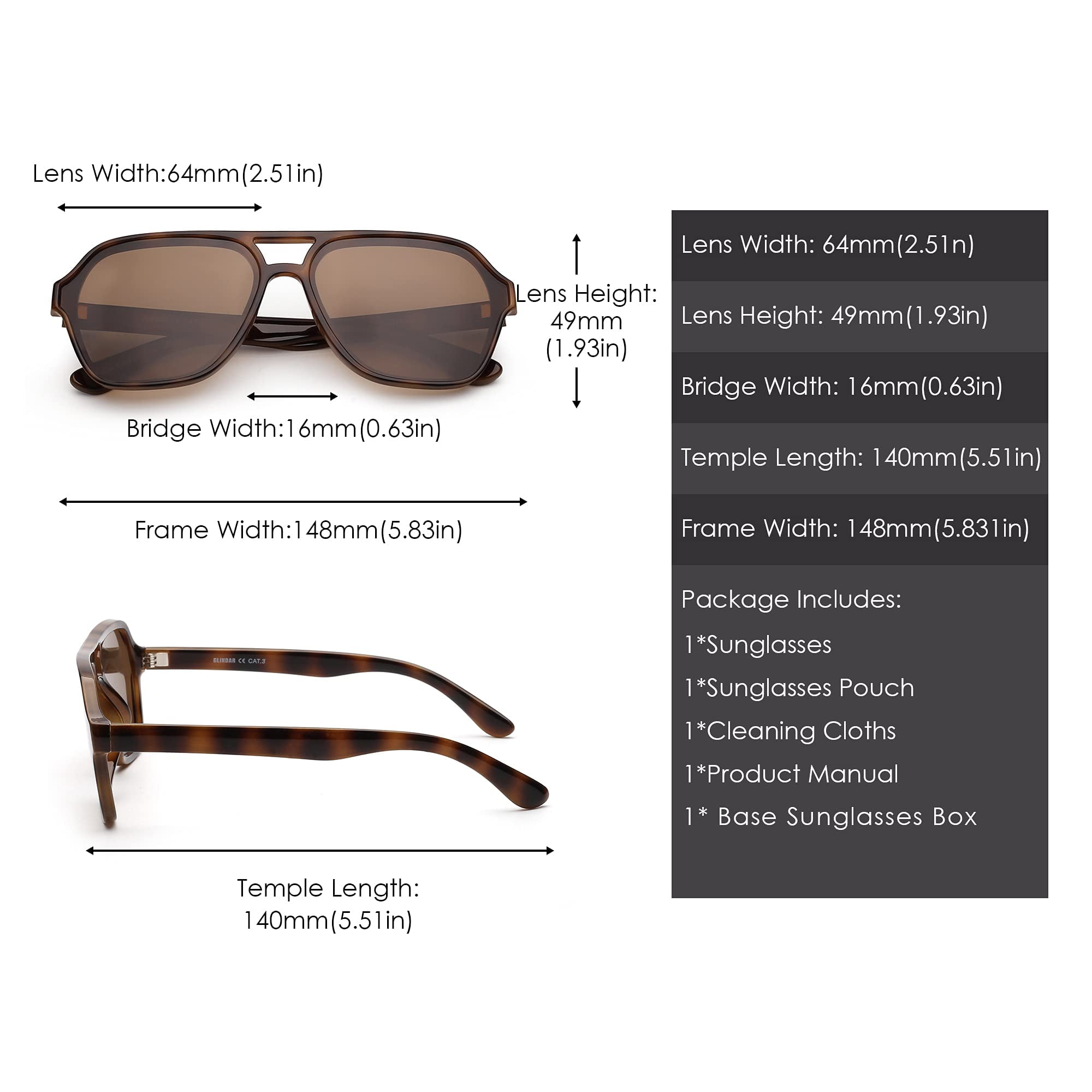Unisex Eyeglasses Clip On Sunglasses Set 2201 – FuzWeb