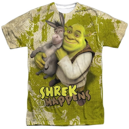 Shrek Animated Comedy Movie Donkey Shrek Happens Adult 2-Sided Print